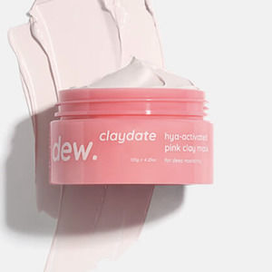 Claydate  Dew of the Gods HYA Acvtivated Pink Clay Mask New